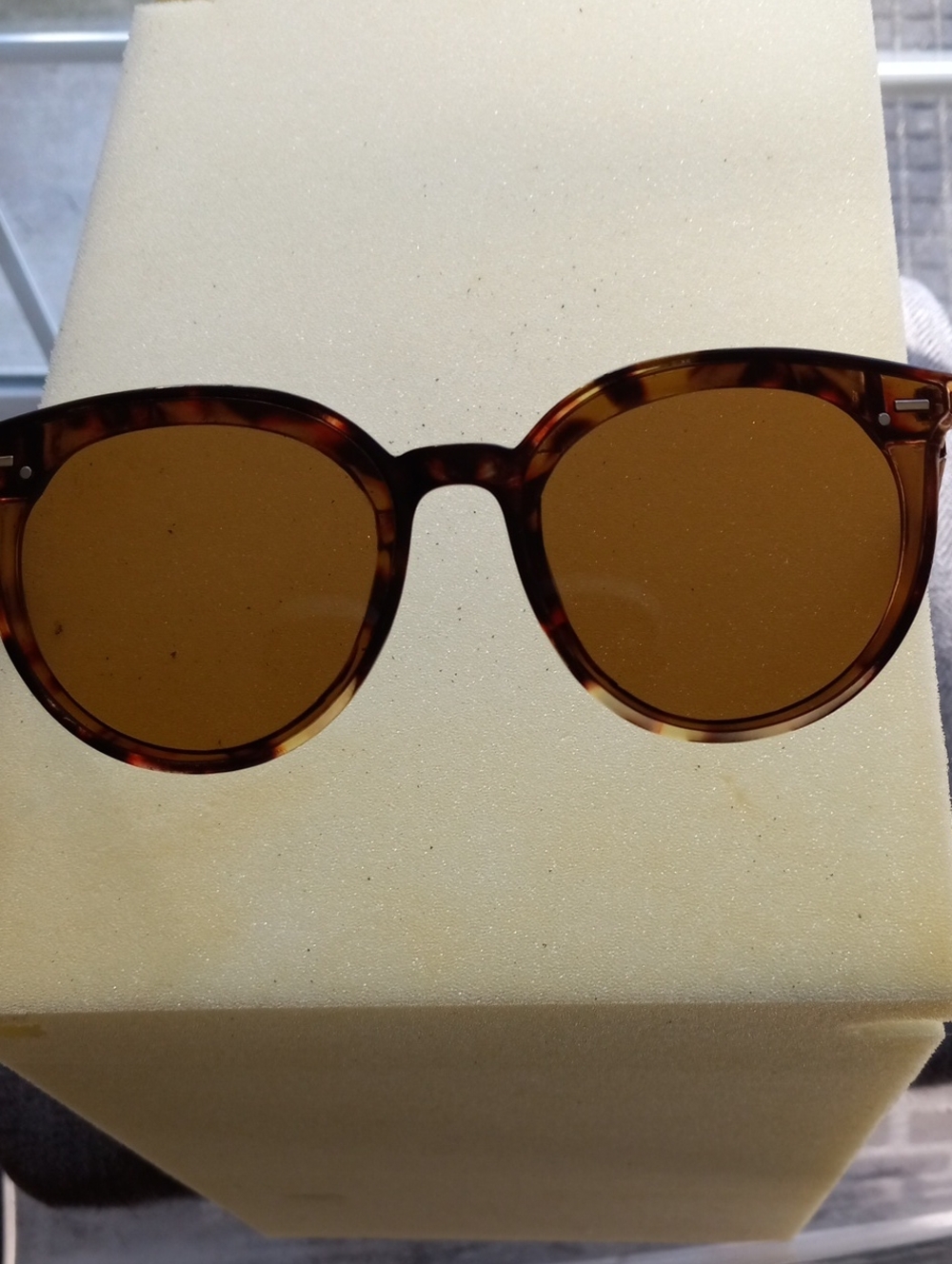 Men's Tortoiseshell Round Sunglasses in Brown